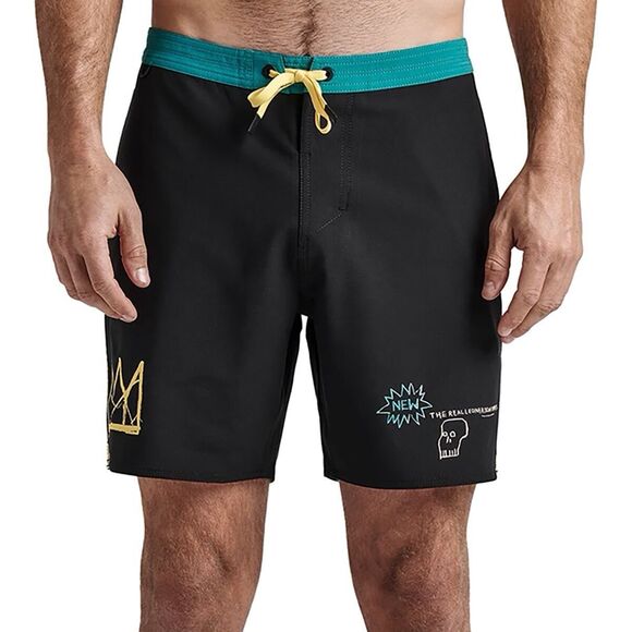 NEW Roark x Basquiat Mens Size 40 Chiller 17" Mixtape Basquiat Board Short Black - Picture 1 of 9